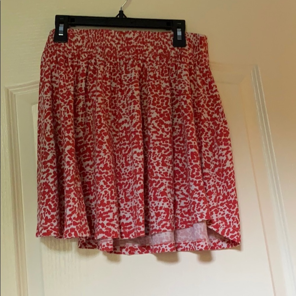 Red and White Paint Splotch Skirt